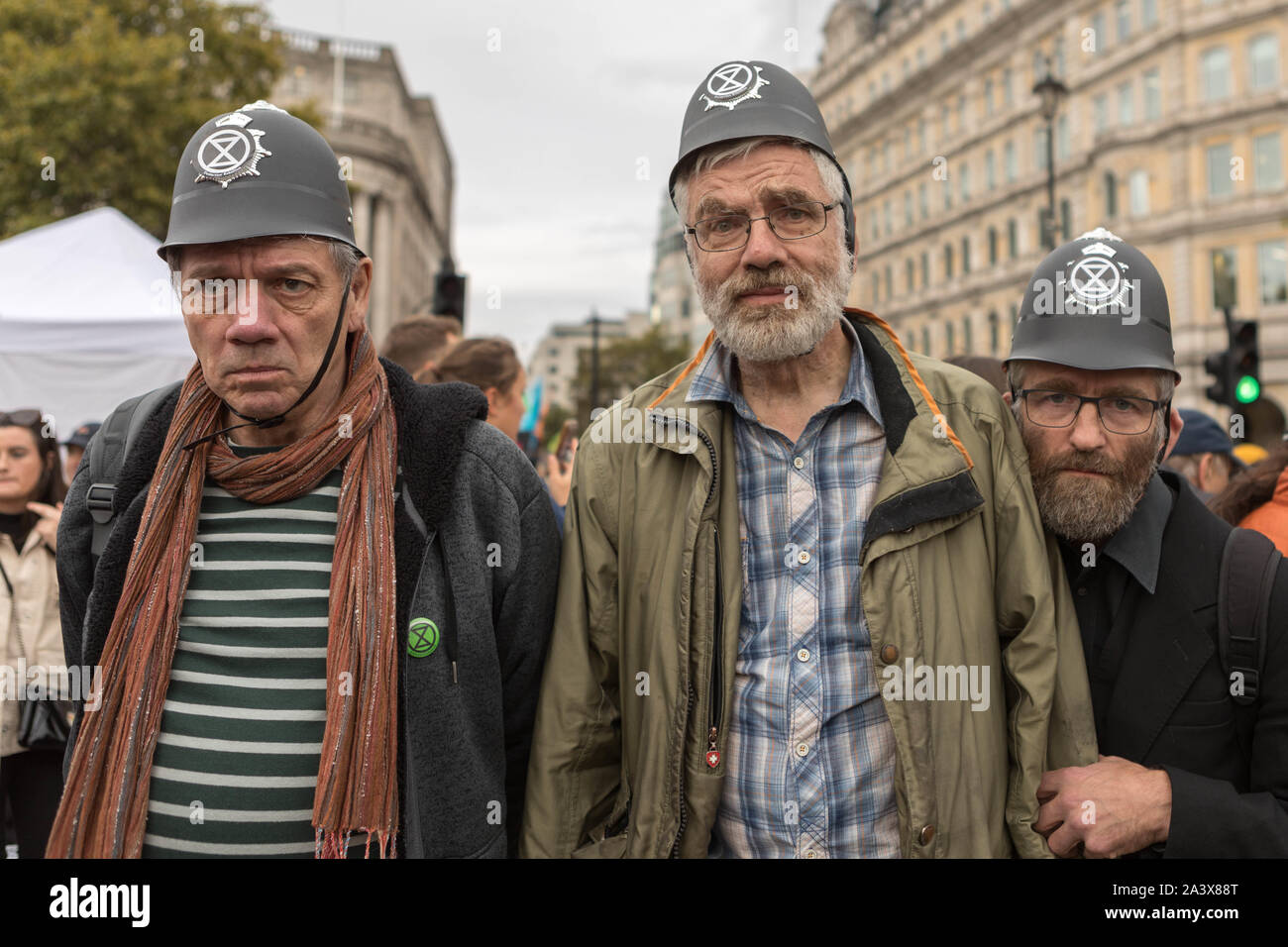 Trafalgar Square, Londres, Royaume-Uni. 10 Oct 2019. Scènes autour de Trafalgar Square que l'Extinction rébellion protester entre dans sa quatrième journée. Penelope Barritt/Alamy Live News Banque D'Images