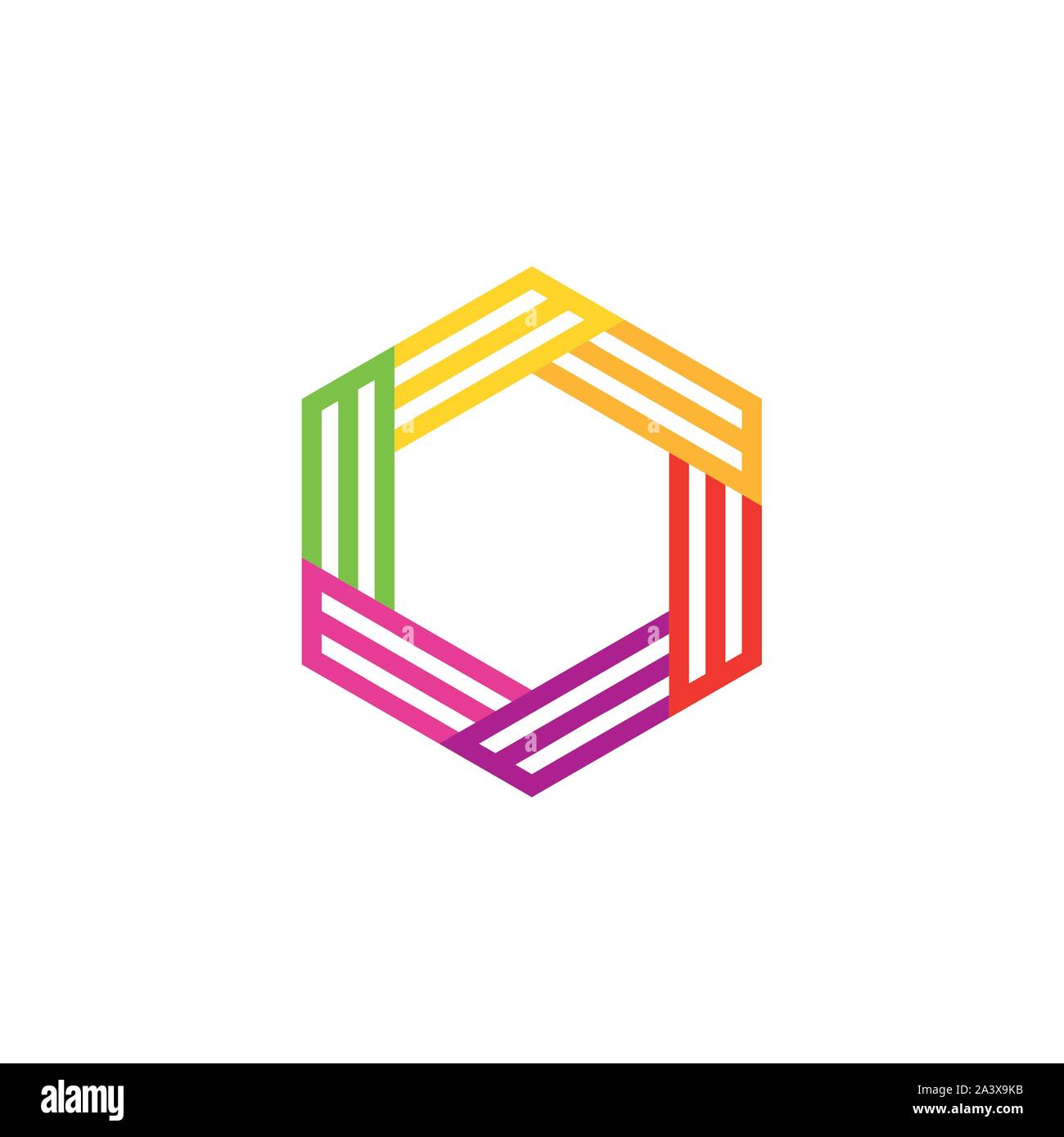 Hexagon logo Banque de photographies et d’images à haute résolution - Alamy