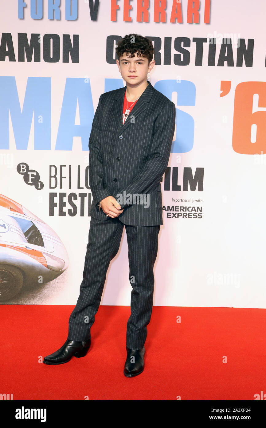 Noah Jupe, Le Mans 66 Premiere, BFI London Film Festival, Leicester Square, Londres, Royaume-Uni, 10 octobre 2019, photo de Richard Goldschmidt Banque D'Images