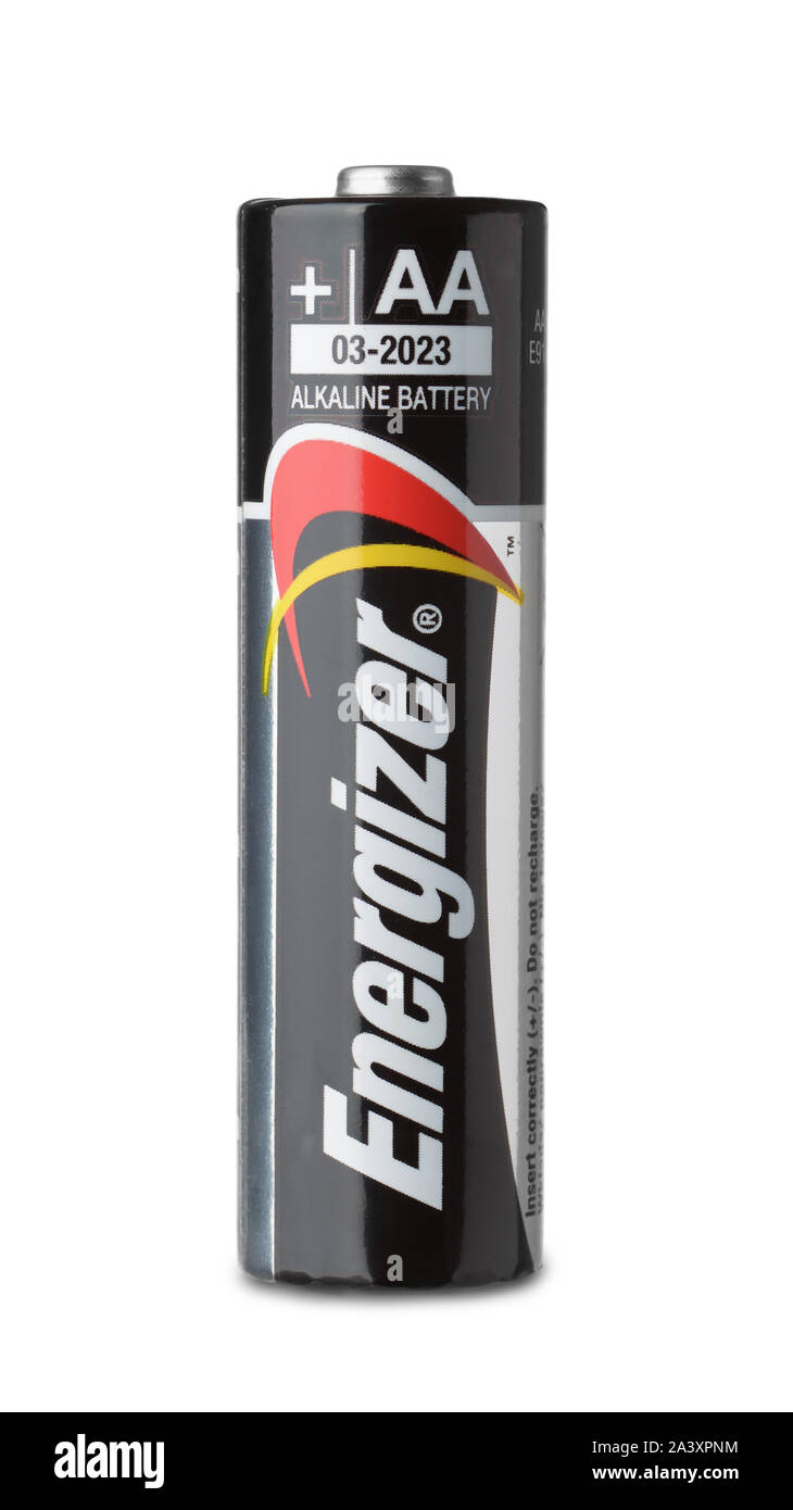 Samara, Russie - Octobre 2017. Image du produit de l'électrificateur pile alcaline AA isolated on white Banque D'Images