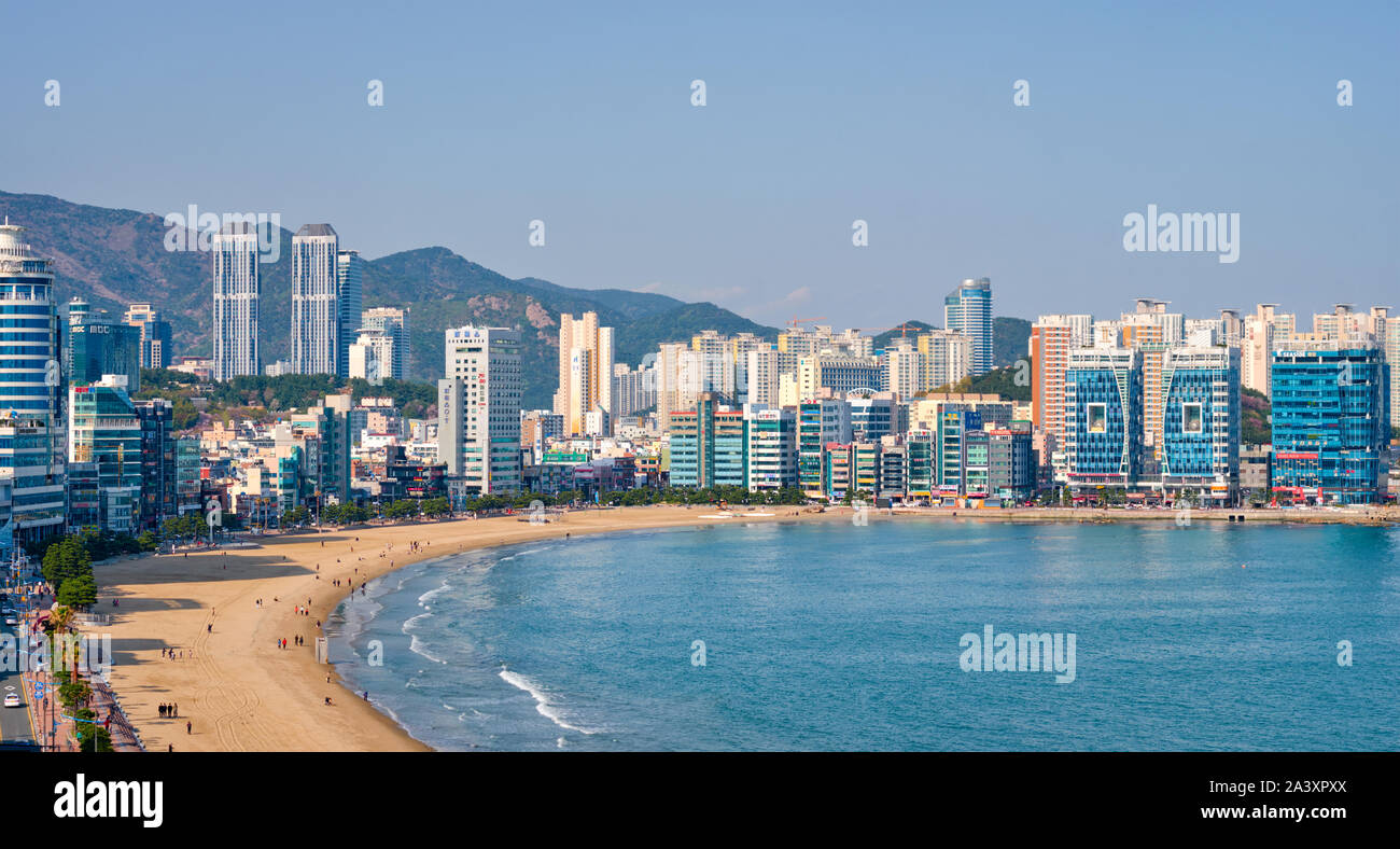 Gwangalli Beach à Busan, Corée du Sud Banque D'Images