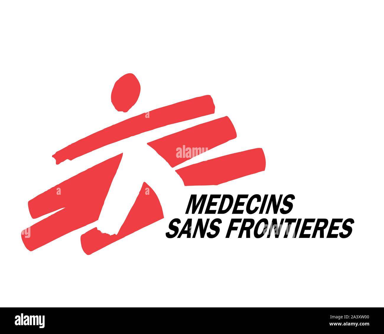 Médecins Sans Frontières (MSF) Les Médecins Sans Frontières- logo Banque D'Images