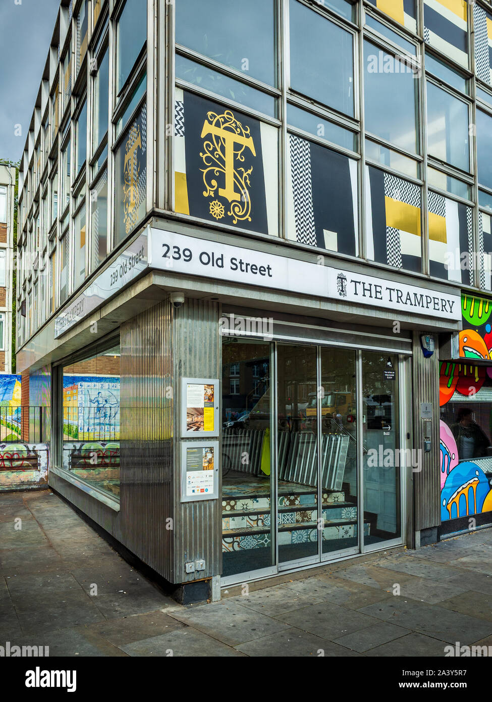 L'Trampery Shoreditch / la vieille rue Trampery est une entreprise sociale de l'espace de co-working in London's innovation Shoreditch district. Banque D'Images