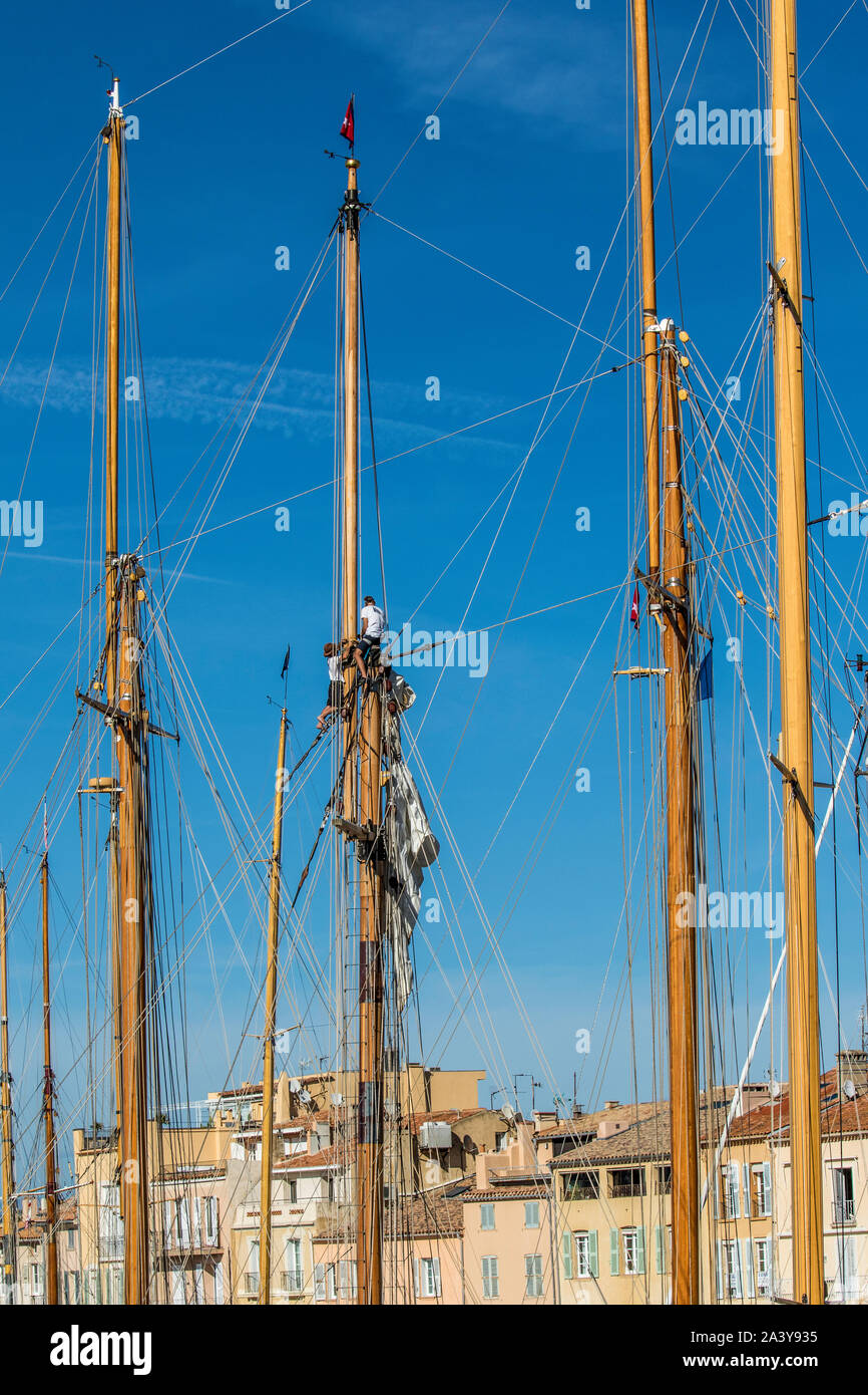 Oct 05, 2019. 14,58h Port de Saint Tropez, France - 1999-2019 Voiles - Voile - Ilona Crédit Barna, BIPHOTONEWS, Alamy Banque D'Images