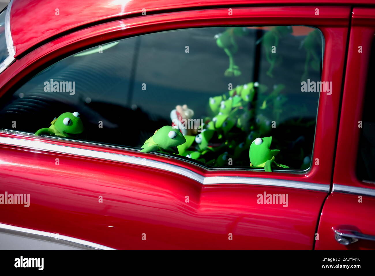 Les voitures personnalisées sur l'écran de Ocean City, MD, Hot Rod Cruisin' 2019 Banque D'Images