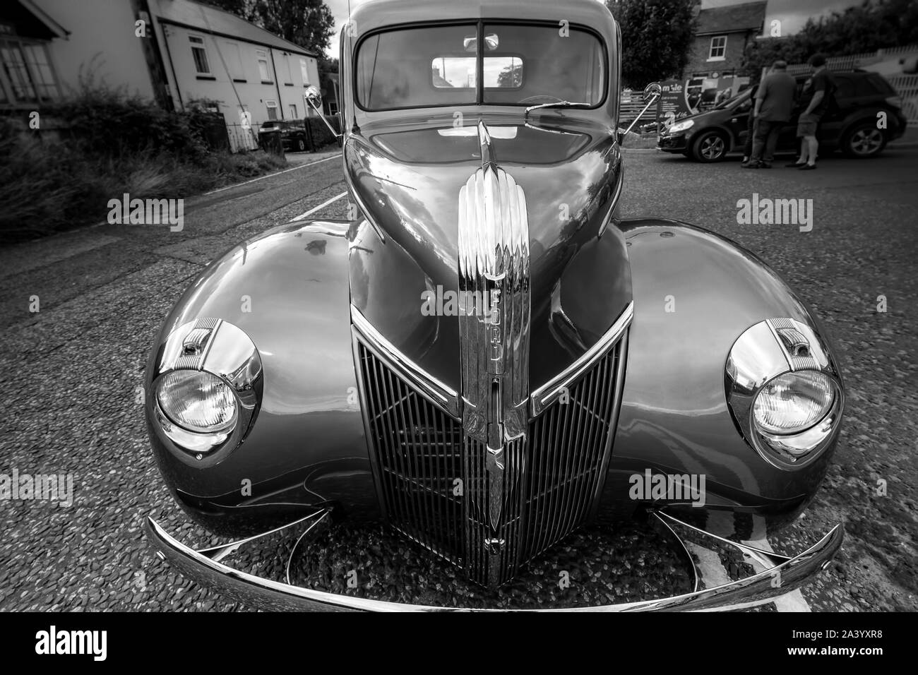 1941 Ford custom américain restauré d'une demi-tonne de camionnette, UK, shérif devient Banque D'Images
