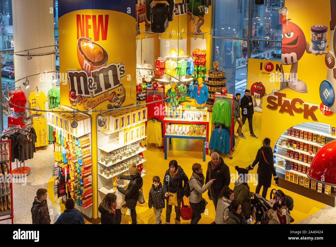 Les M&M'S STORE, TIMES SQUARE, Manhattan, New York, UNITED STATES, USA Banque D'Images
