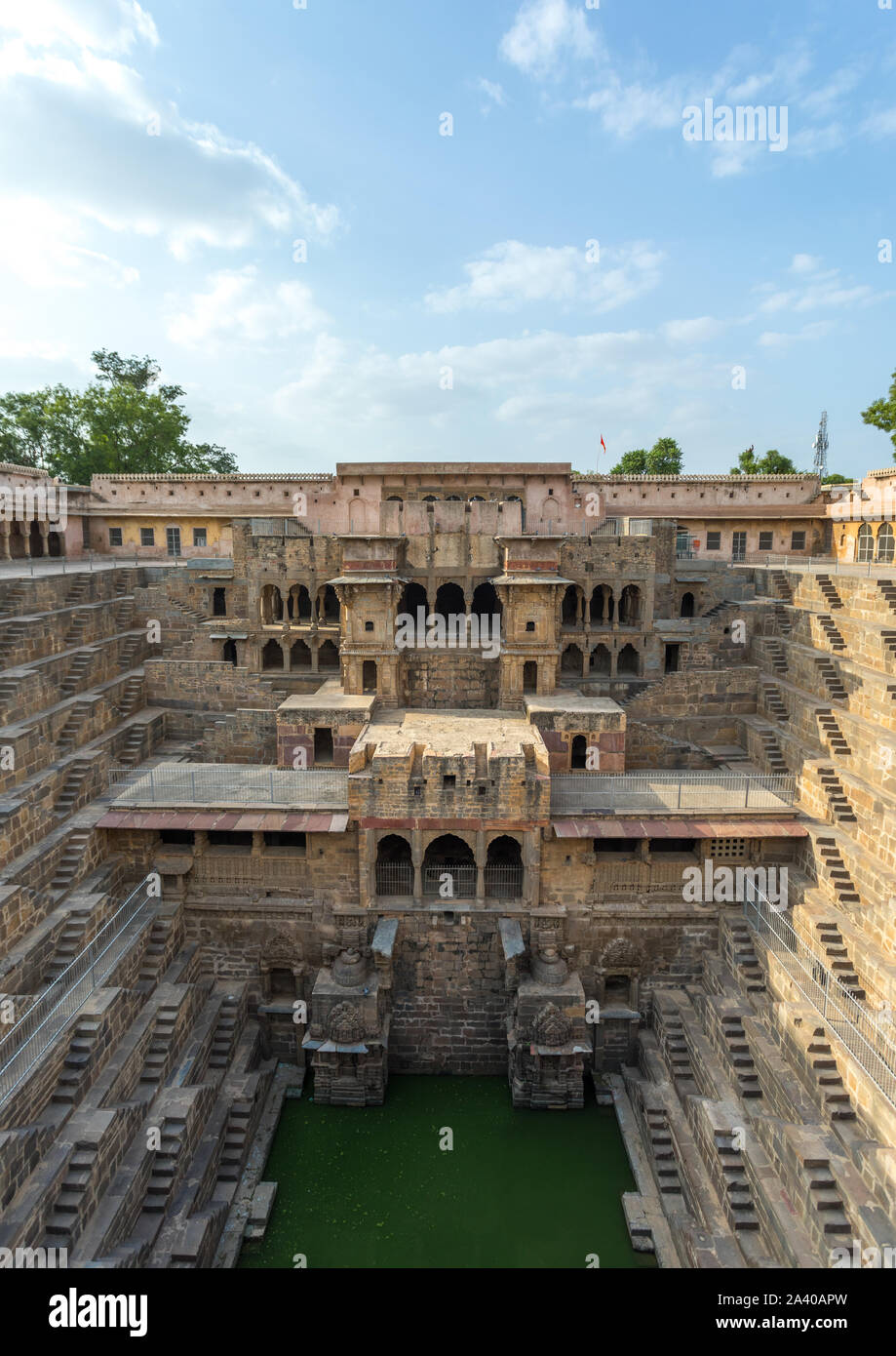 Chand Baori cage, Rajasthan, Inde, Abhaneri Banque D'Images
