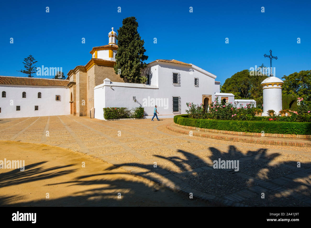 Monastère franciscain de Santa Maria de la Rábida, Palos de la Frontera. La province de Huelva. Le sud de l'Andalousie, espagne. L'Europe Banque D'Images