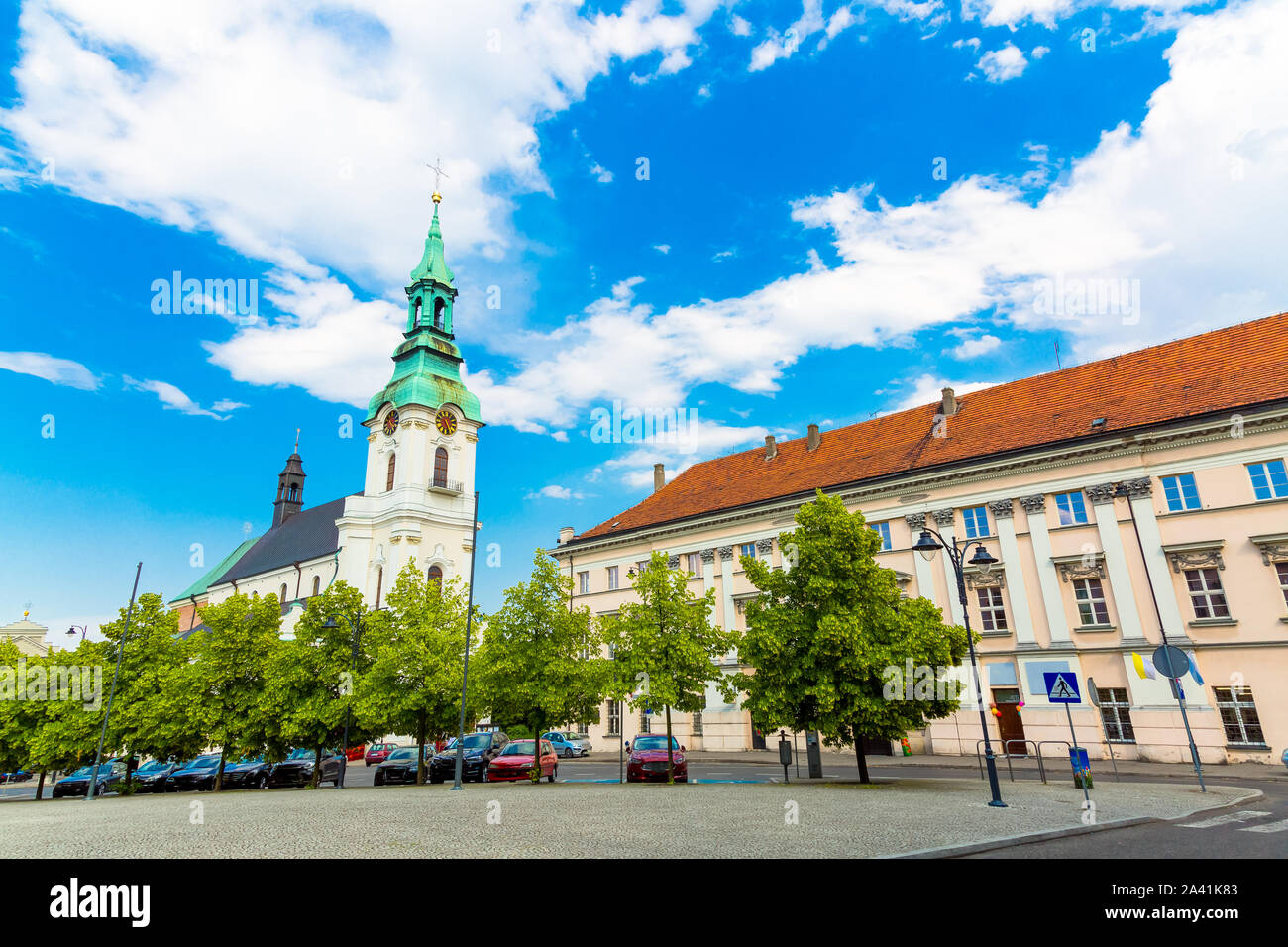 De l'église assomption de la bienheureuse Vierge Marie à Kalisz, Pologne Banque D'Images