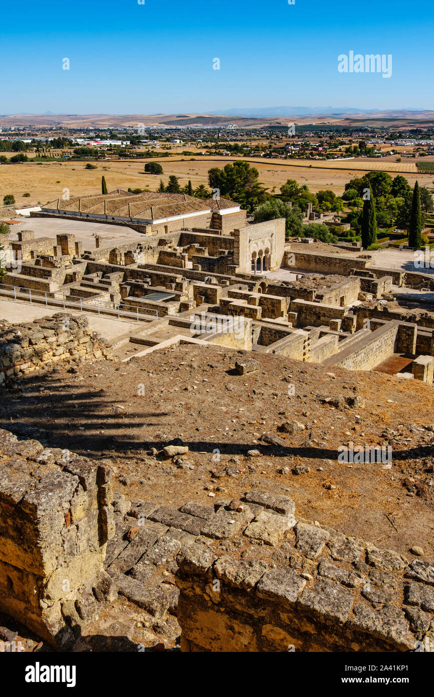 Maison Yafar, UNESCO World Heritage Site, Medina Azahara. Site archéologique de Madinat al-Zahra. Cordoba. Le sud de l'Andalousie, espagne. L'Europe Banque D'Images