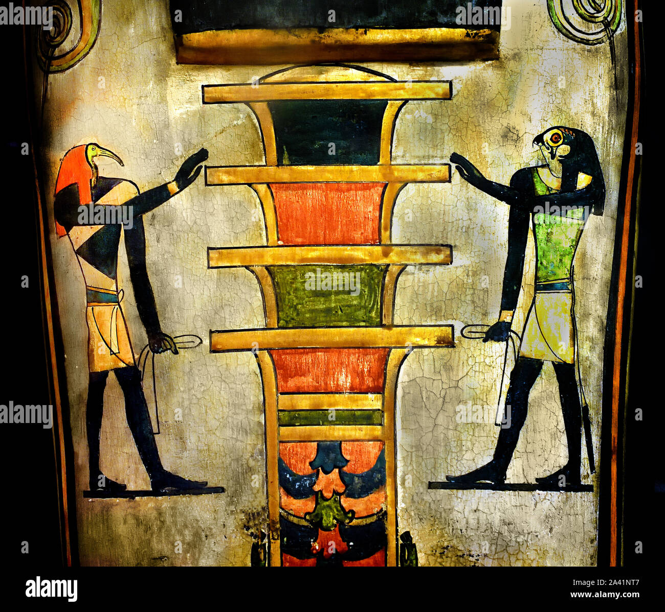 Cercueil de Imeneminet, troisième période intermédiaire, 1069 - 664 BC (tissu enduit et agglomérée ), l'Égypte, l'Égyptien. Banque D'Images