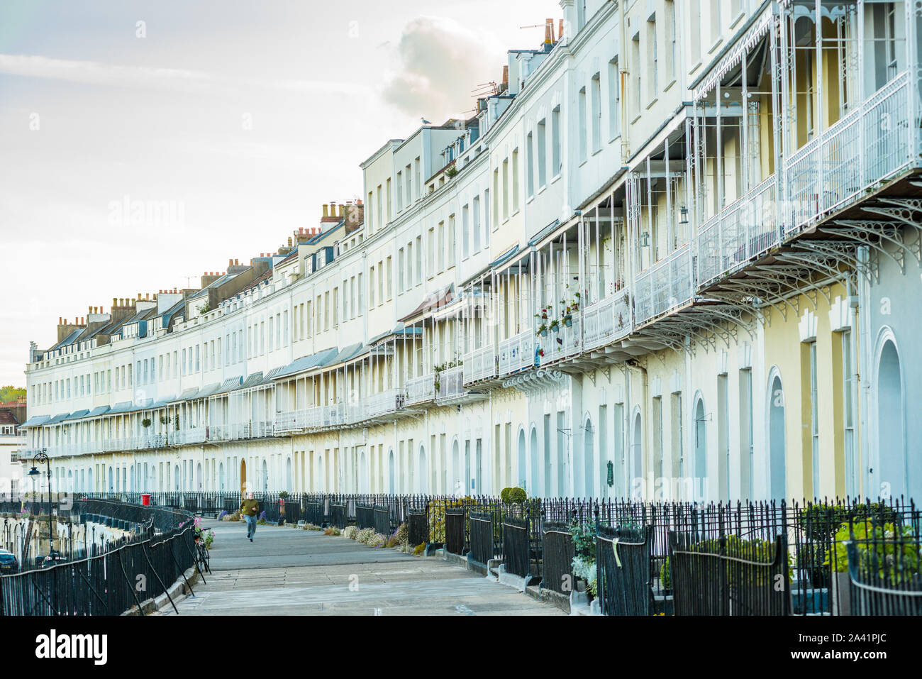 Royal York Crescent, Clifton Bristol. Réputée pour être la plus longue rue géorgienne en Europe. Avon. L'Angleterre. UK. Banque D'Images