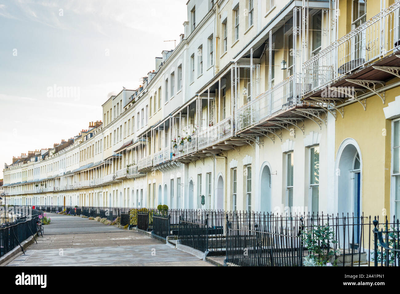 Royal York Crescent, Clifton Bristol. Réputée pour être la plus longue rue géorgienne en Europe. Avon. L'Angleterre. UK. Banque D'Images
