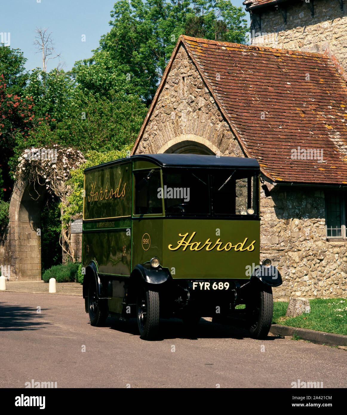 Harrod's Electric 1939 véhicule de livraison. Banque D'Images