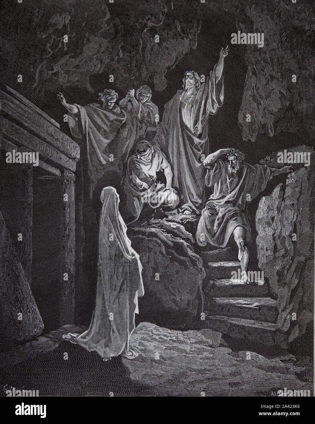 La résurrection de Lazare. (Jean 11:43). La gravure. Illustration de la  Bible par Gustave Dore. 19e siècle Photo Stock - Alamy