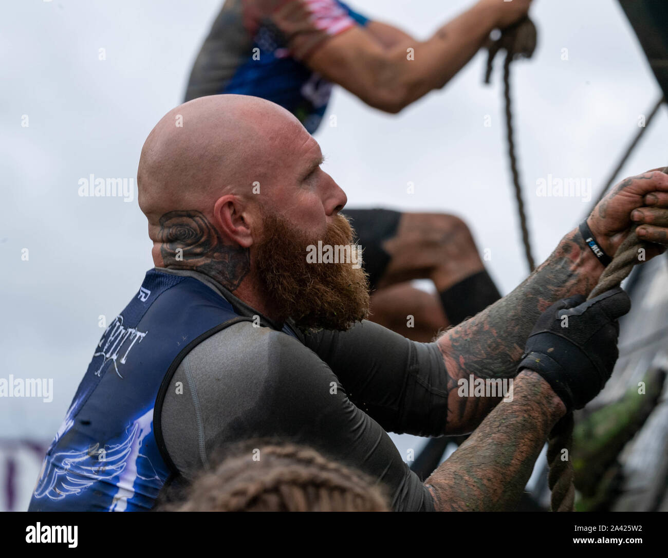 Brentwood, Essex, UK, 11 oct 2019 La course à obstacle 2019 OCR) Championnats du monde, le premier jour, l'indépendant de premier plan de championnats du monde pour le sport de la course à obstacles. Maintenant les athlètes de plus de 65 nations avec un mélange de profesional et amateur d'âge Ian Crédit DavidsonAlamy Live News Banque D'Images