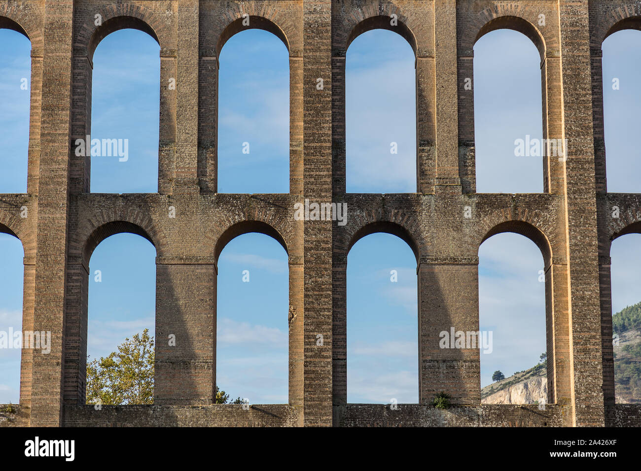 L'aqueduc de Vanvitelli, Caroline l'aqueduc créé pour nourrir l'ensemble de San Leucio et qui prévoit également l'approvisionnement en eau de la Palais Royal de Caserte, Italie Banque D'Images