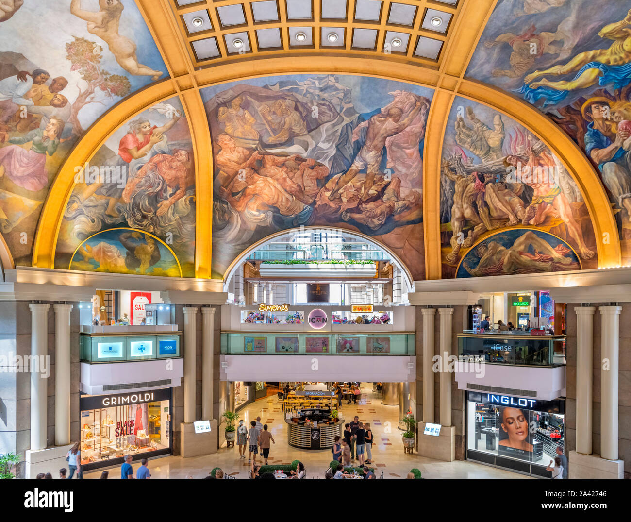 Buenos Aires Galerias Pacifico. De l'intérieur du centre commercial Galerías Pacífico, un populaire centre commercial dans le centre-ville, Buenos Aires, Argentine Banque D'Images