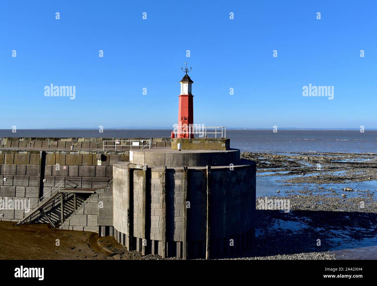 Phare du Port de Watchet Banque D'Images