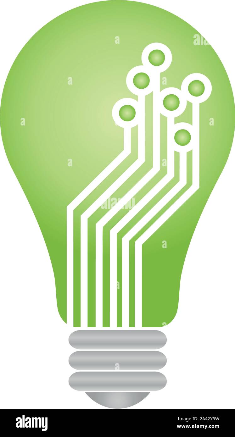 Lampe, feuille, puce, Circuit Board, l'informatique verte, Logo Image  Vectorielle Stock - Alamy