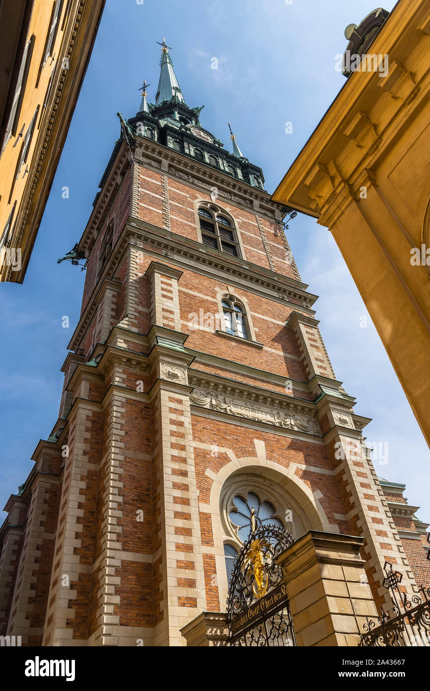 L'Église allemande, situé à Gamla Stan, la vieille ville de Stockholm, qui est parfois appelée l'église de Saint Gertrude Banque D'Images