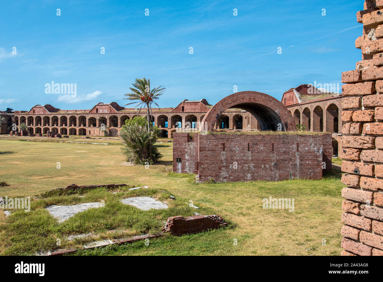 Court of the fort Jefferson, Dry Tortugas National Park, Floride/USA Banque D'Images