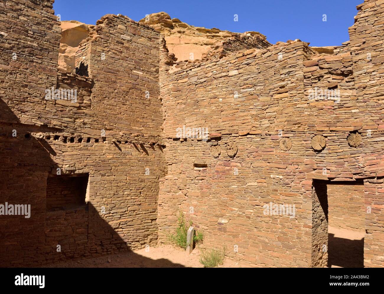 À l'intérieur d'une chambre est multi-niveau bloc, Pueblo Bonito (850-1250s), Chaco Canyon, NM 61373 190912 Banque D'Images