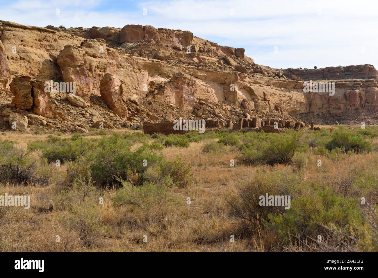Grande maison non excavés, de 3 étages, Wijiji (1100-1150S), Chacoan Outlier, Chaco Canyon, NM 61447 190914 Banque D'Images