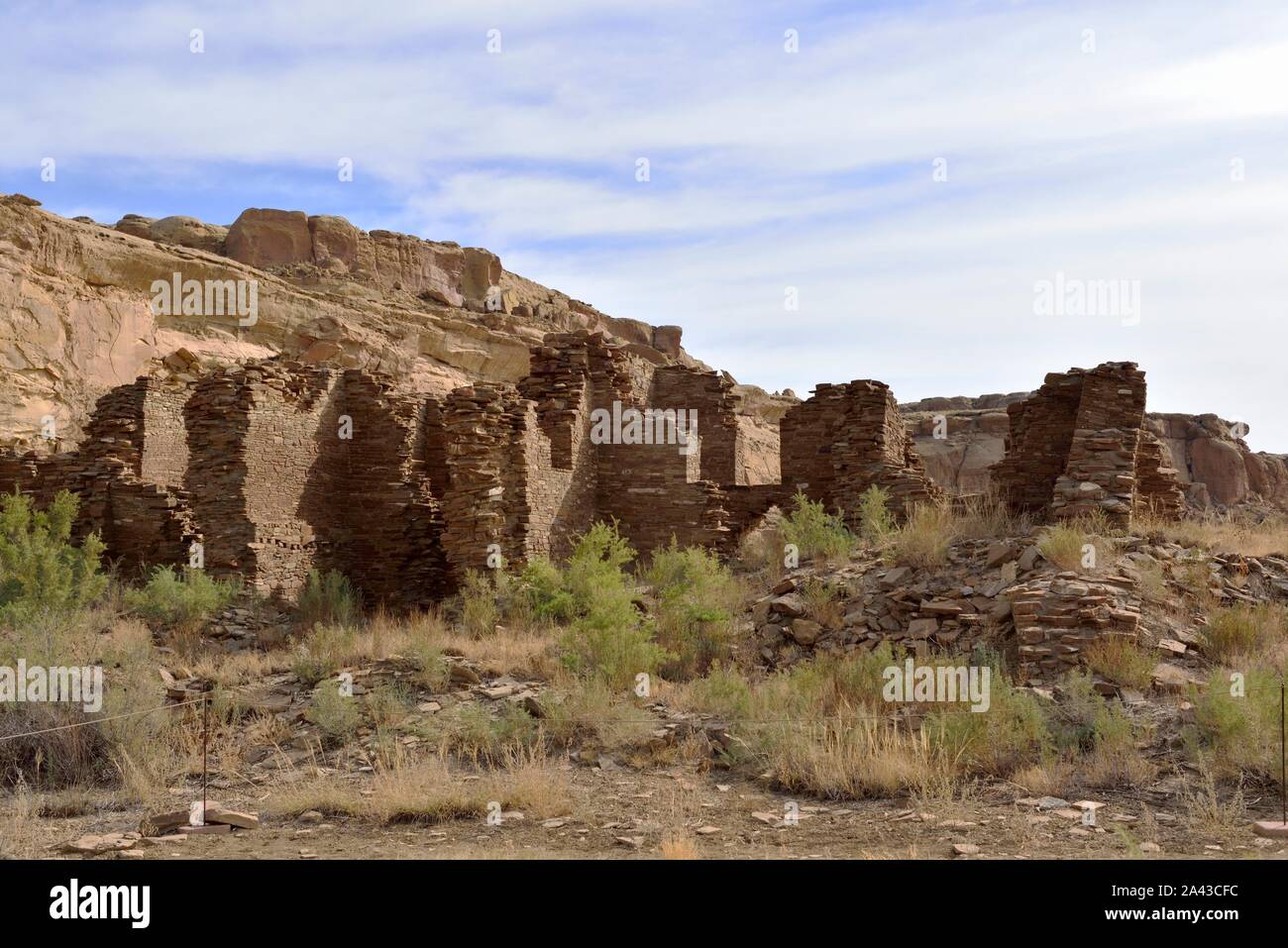 Grande maison non excavés, de 3 étages, Wijiji (1100-1150S), Chacoan Outlier, Chaco Canyon, NM 61456 190914 Banque D'Images