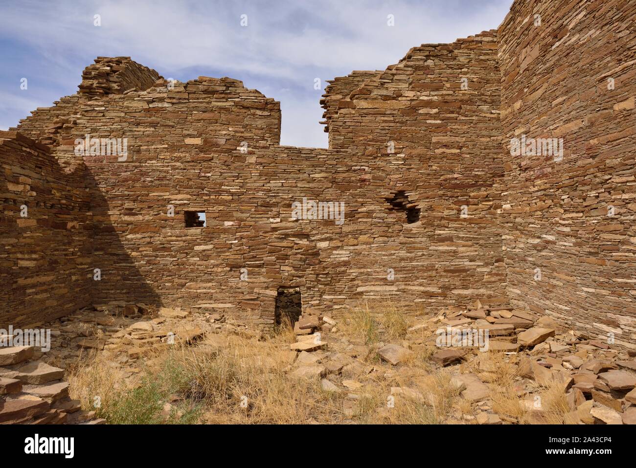 Porte et fenêtres, à l'intérieur prix bloc, Pueblo Pintado (900-1250s), de 3 à 4 étages, grande maison, Chaco Canyon, NM 61468_190914 Banque D'Images