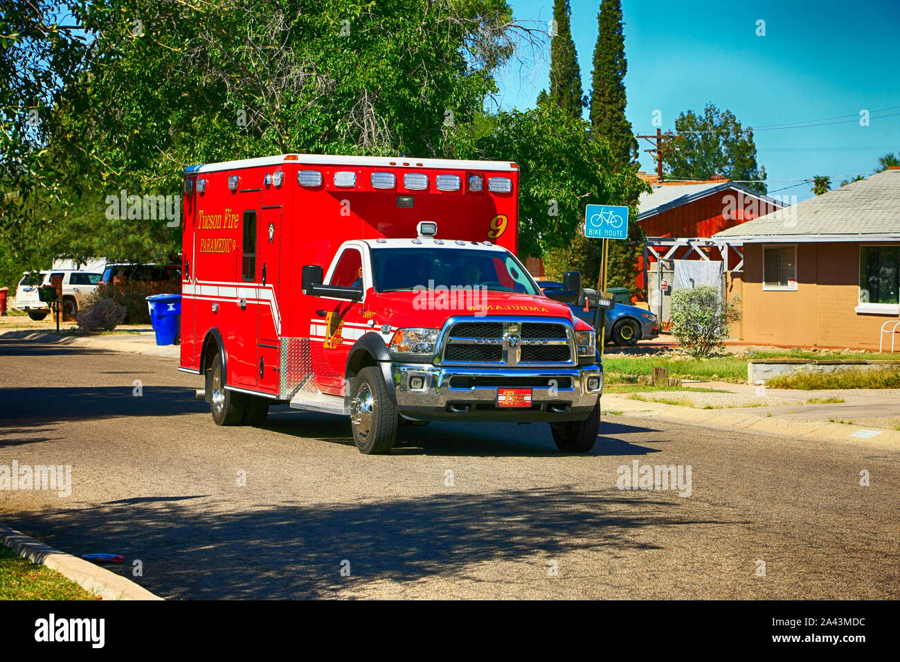 Service d'incendie rouge Tucson camion EMT de premiers intervenants Banque D'Images