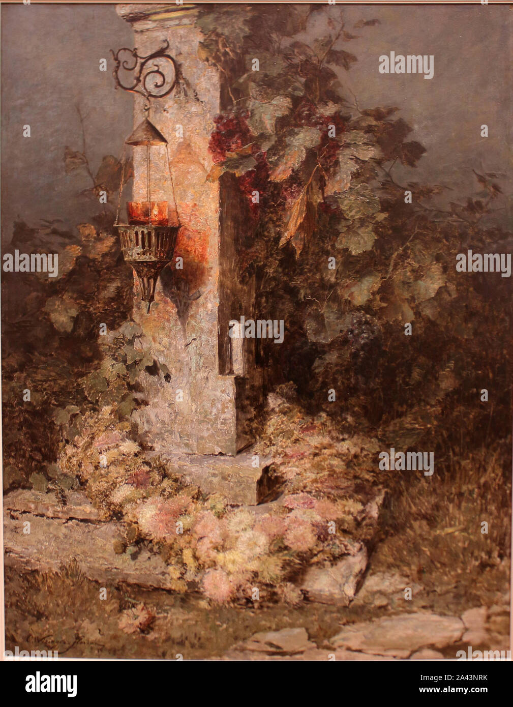 Olga Wisinger peintures avec thème "les douze mois de 1890, exposée au Musée Leopold, Wien. Banque D'Images