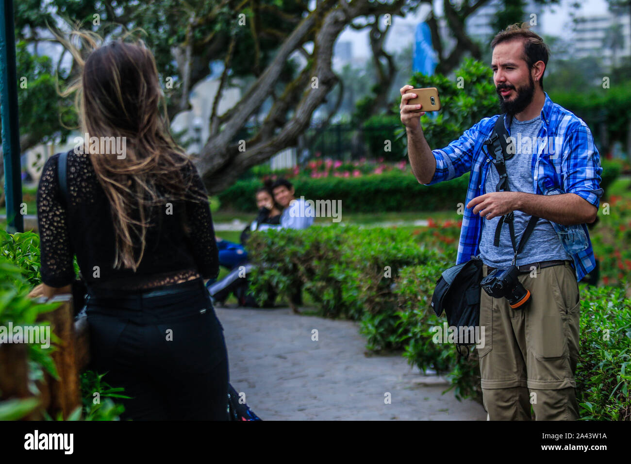 Waikiki beach touristiques dans Miraflores, Lima Pérou.travel. destination touristique, voyages, amérique, soudamerica, latinamerica, Playa turistica Waikiki en mi Banque D'Images