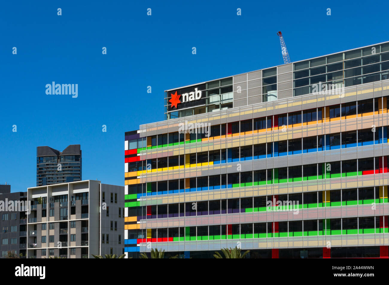 Melbourne, Australie - le 7 décembre 2016 : Corporate Office of National Australia Bank sur 800 Bourke Street, Docklands, Melbourne. NAB est un des fou Banque D'Images