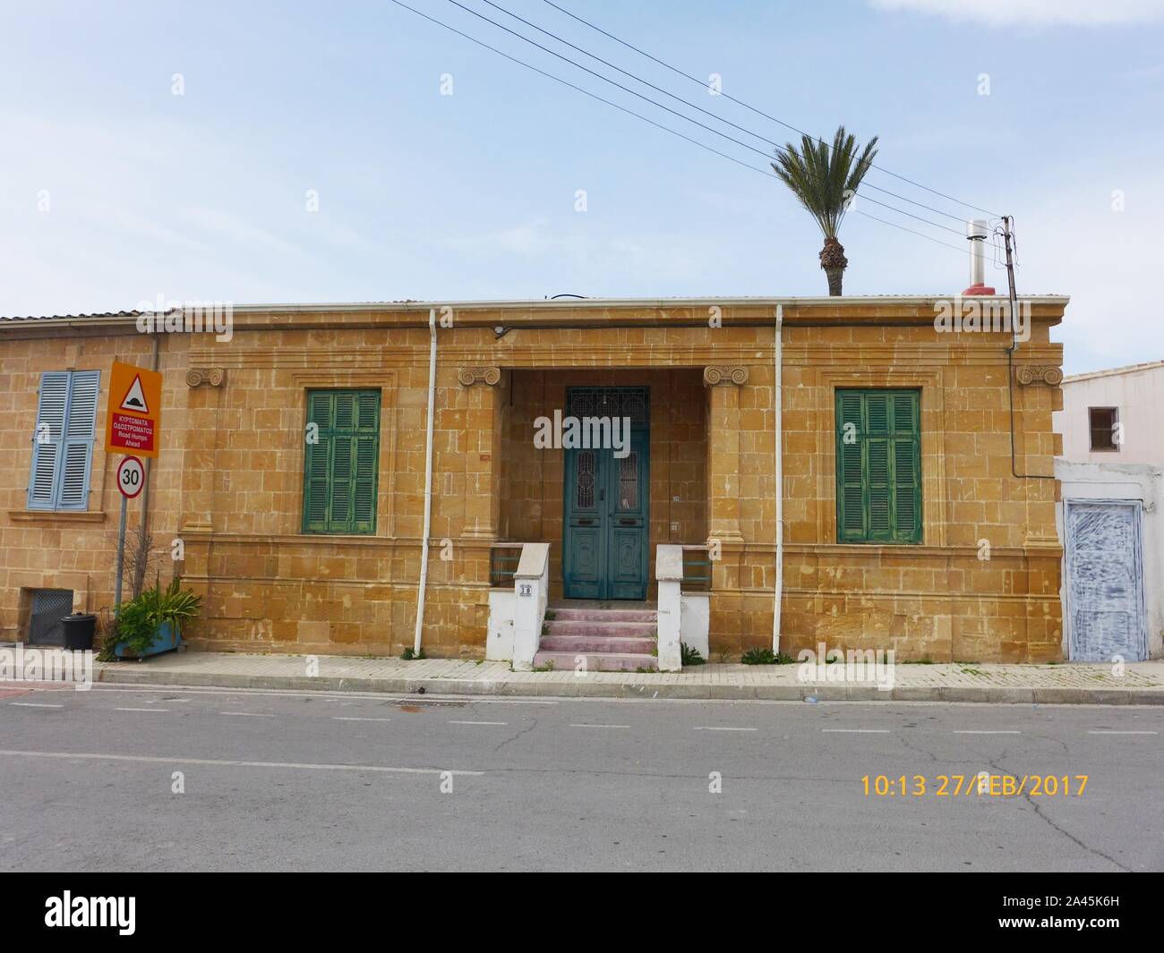 La ligne verte à Nicosie, Chypre entre libre et turcs parties occupées Banque D'Images