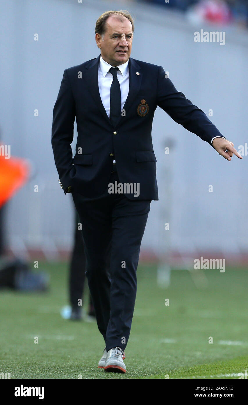 L'entraîneur-chef de la Géorgie Vladimir Weiss au cours de l'UEFA Euro 2020, GROUPE D match de qualification au stade Boris Paichadze, Tbilissi. Banque D'Images