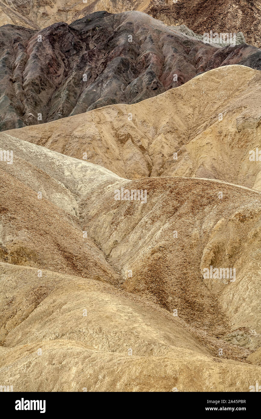 Badlands, vingt Mule Team Canyon, Death Valley National Park, California USA Banque D'Images