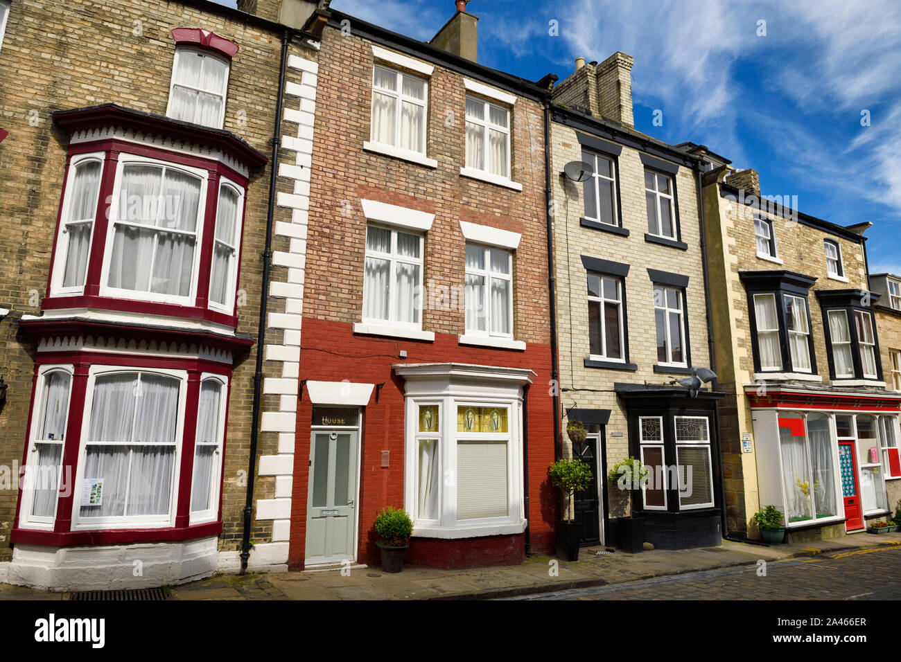 Hébergement Maison Ravenscraig sur High Street, dans le village de bord de mer du Nord Staithes North York Moors National Park en Angleterre Banque D'Images