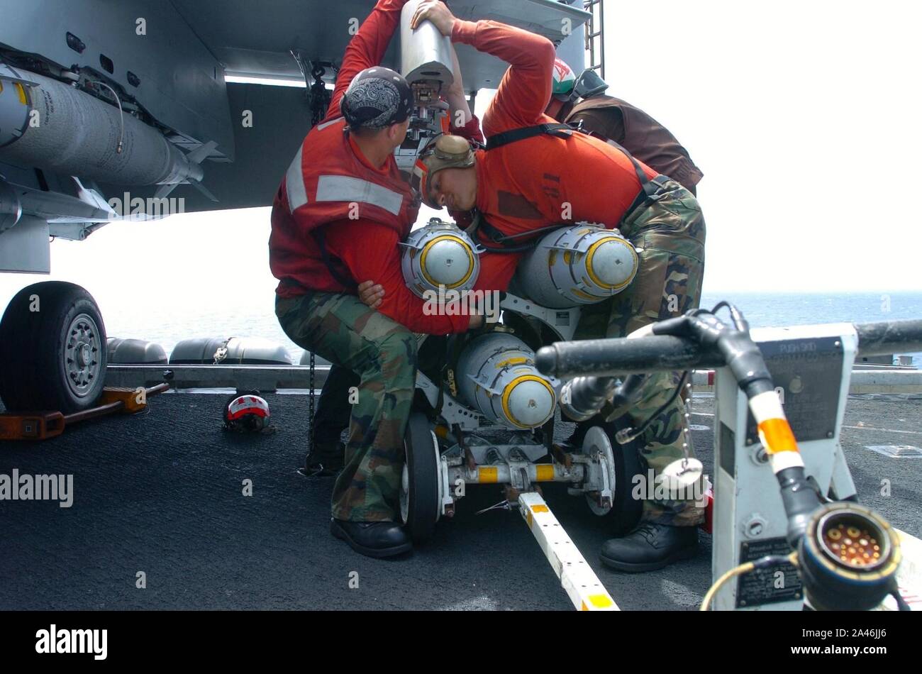 Opérations de vol sur l'USS Nimitz Banque D'Images