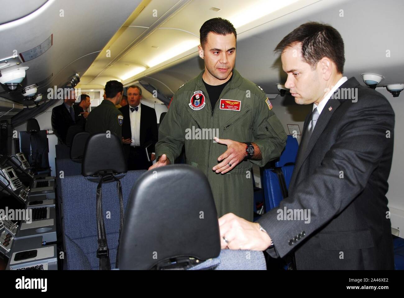 Floride États-Unis Sen. Marco Rubio tours P-8A Poseidon. Banque D'Images