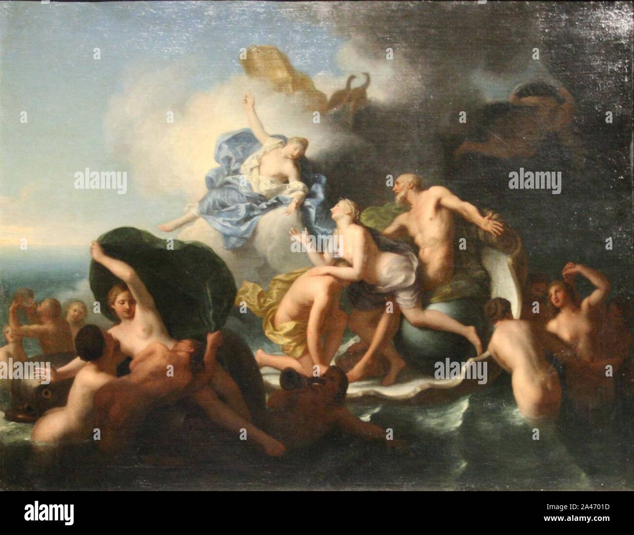 Favanne - Junon vient trouver l'océan pour lui demander que la grande ourse ne vienne jamais plonger dans ses eaux. Banque D'Images