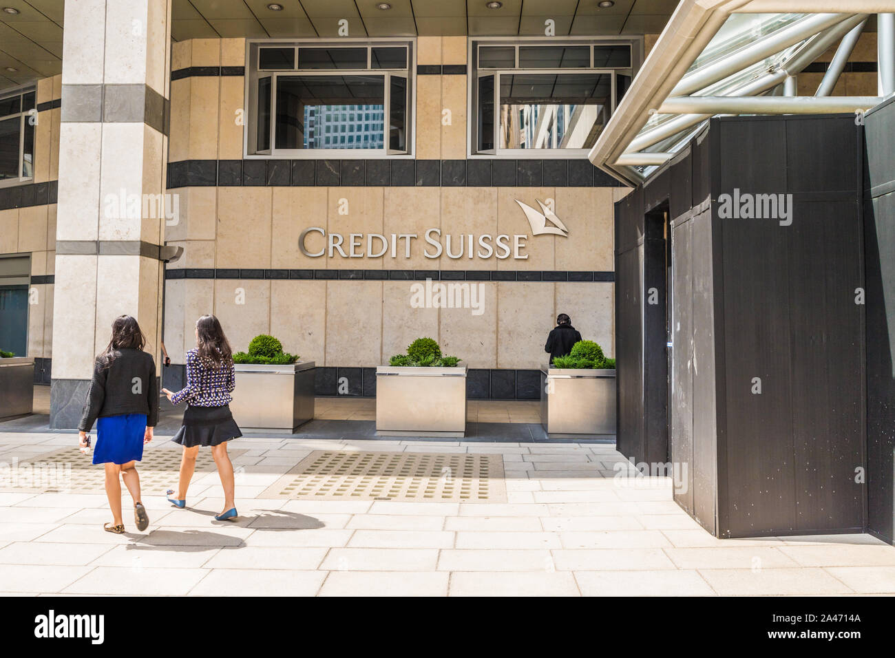 Une vue typique de Canary Wharf à Londres Banque D'Images