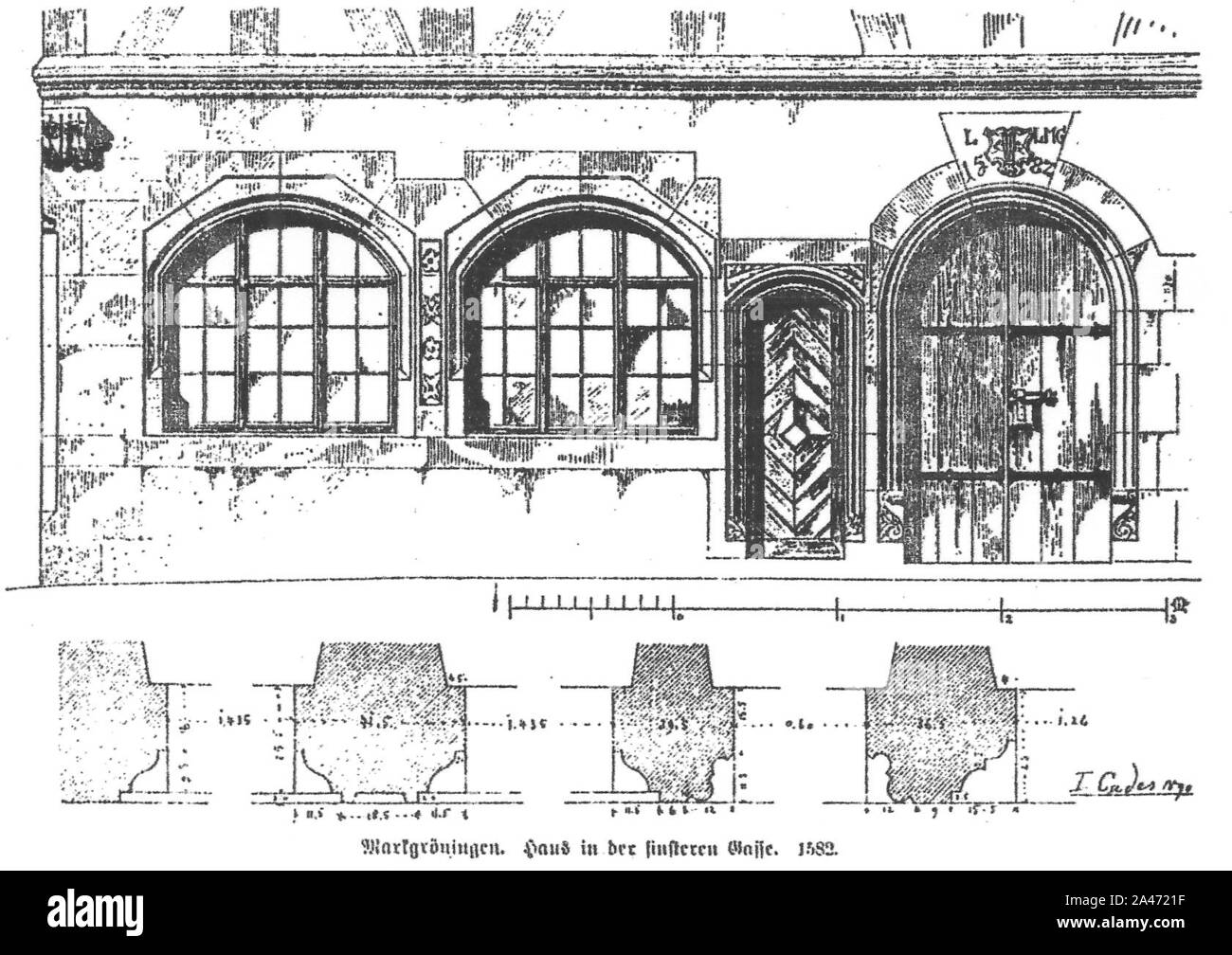 Finstere Gasse 3 MG PAR EXEMPLE La façade de 1917. Banque D'Images