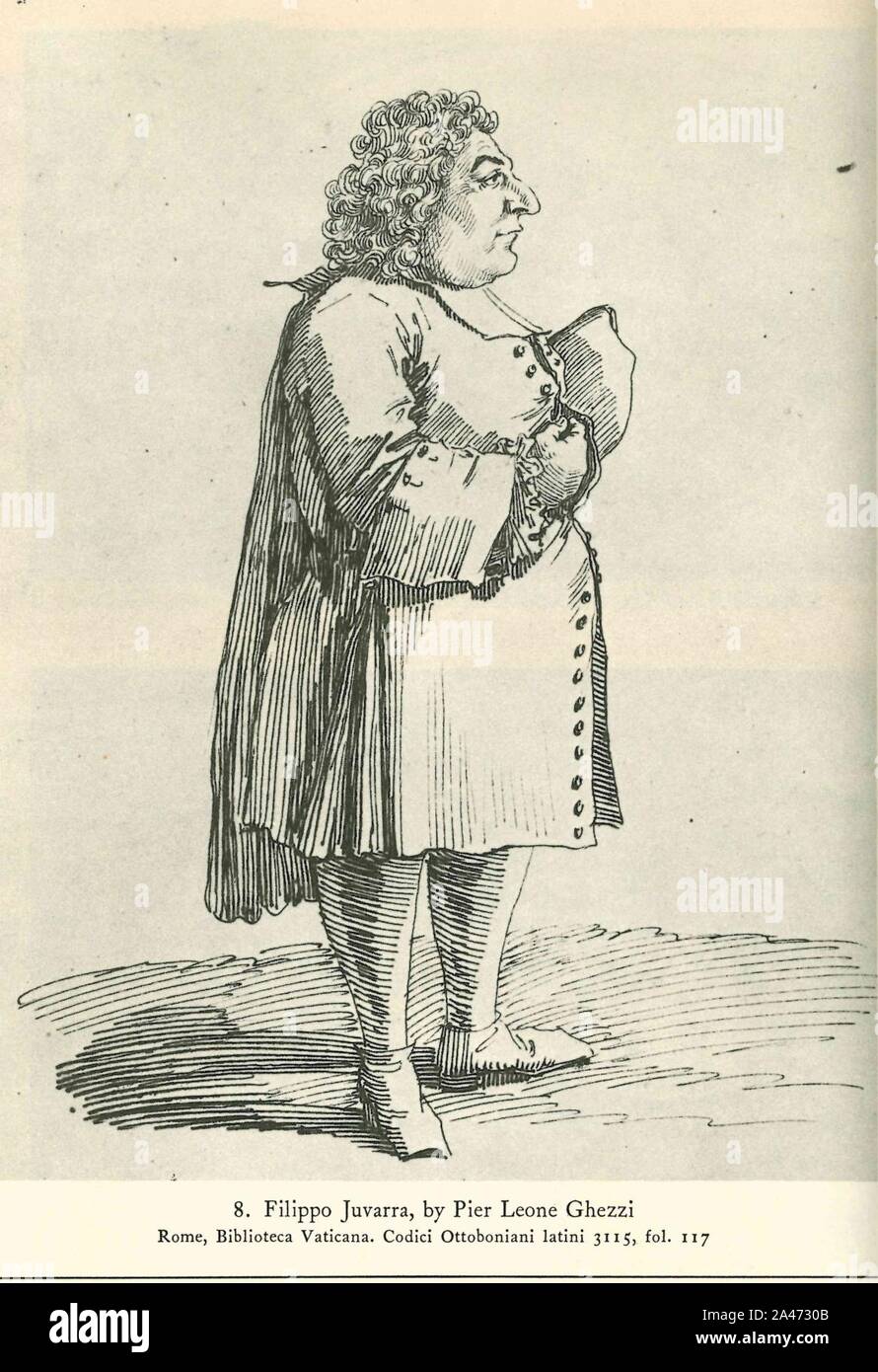 Filippo Juvarra (car. Par Pier Leone Ghezzi). Banque D'Images