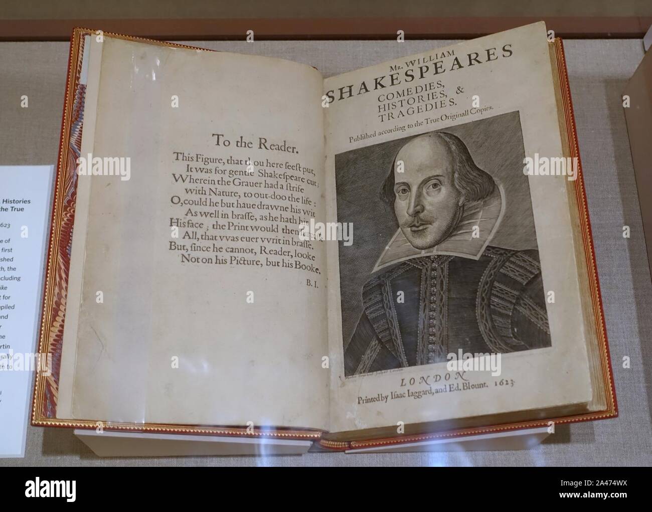 Premier Folio, Shakespeare - Banque D'Images