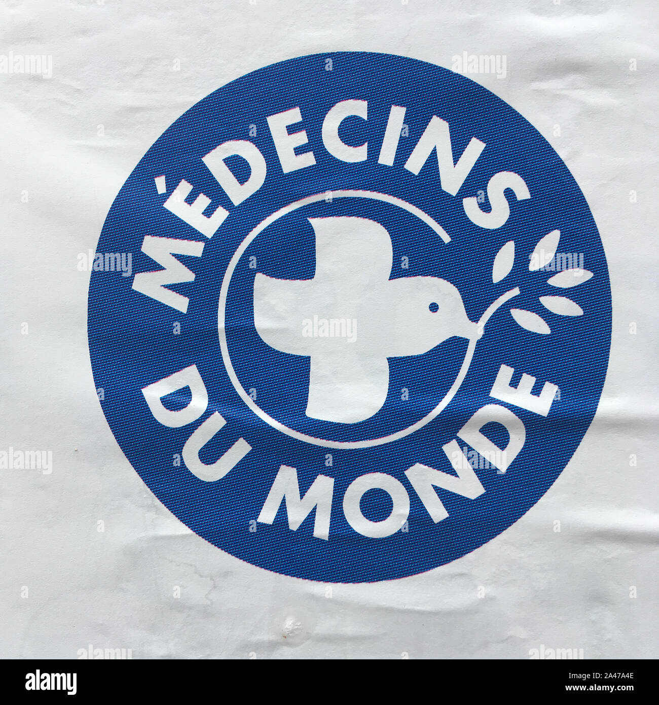 Logo de l'association humanitaire Médecins du Monde, France Banque D'Images