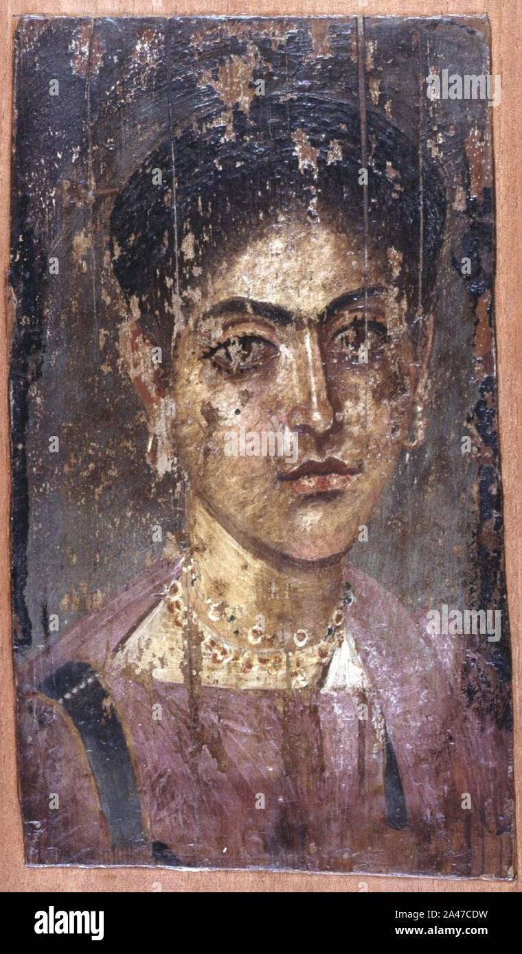 Maman Fayoum portrait (120-140 AD) - Banque D'Images