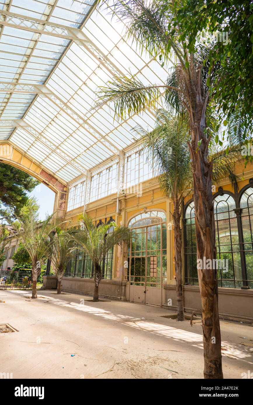 Jardin d'intérieur à Ciutadella Park Banque D'Images