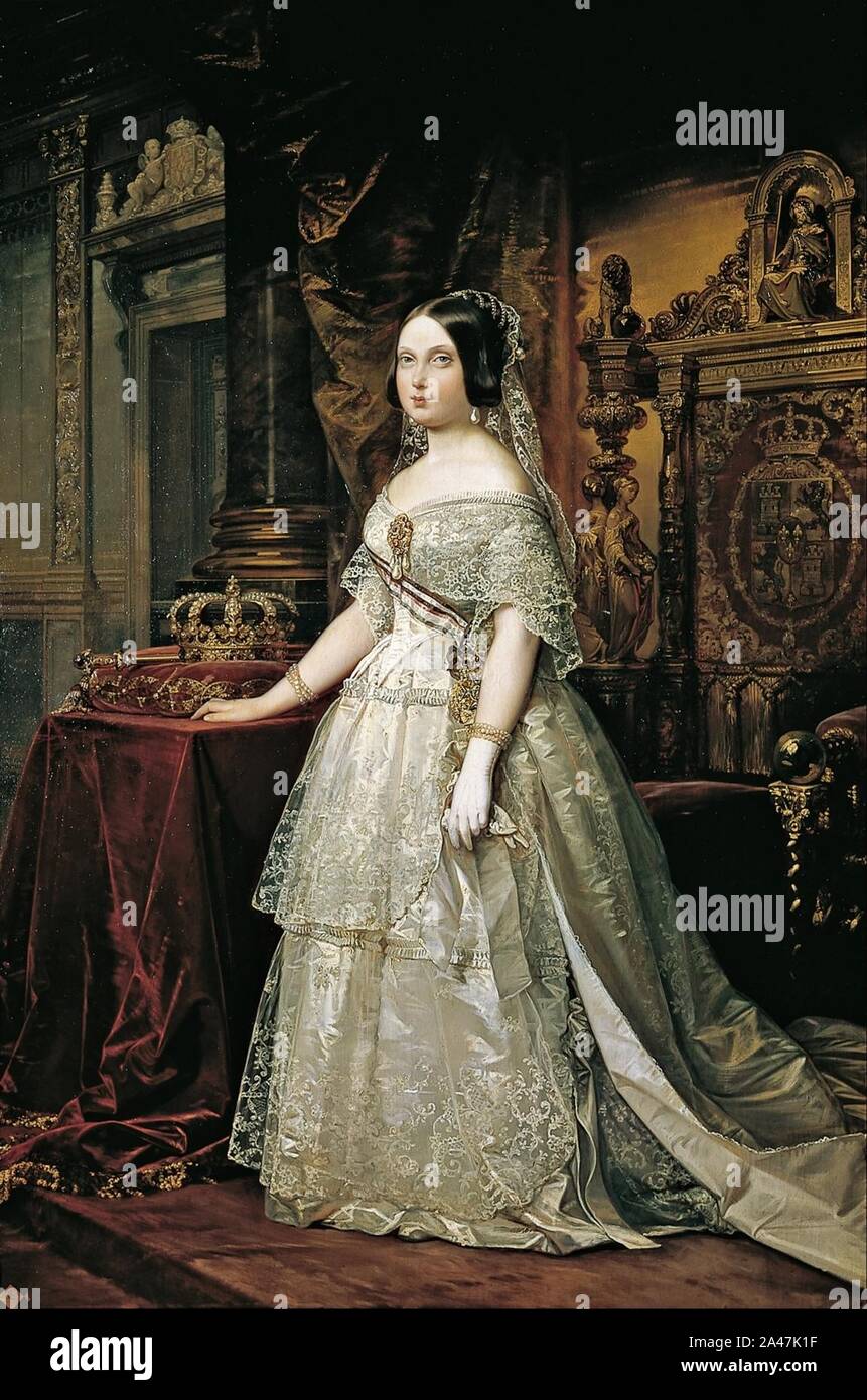 Federico de Madrazo y Kuntz - Retrato de Isabel II Banque D'Images